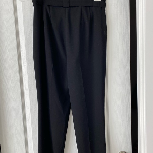 Express Black Paperbag High waisted Ankle Pant - Picture 2 of 6